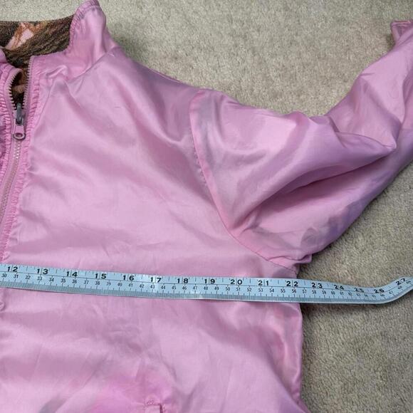 Vintage Aqua Stop Pink Camo Reversible Jacket Women’s Medium Hunting Outdoor Y2K - Picture 10 of 12